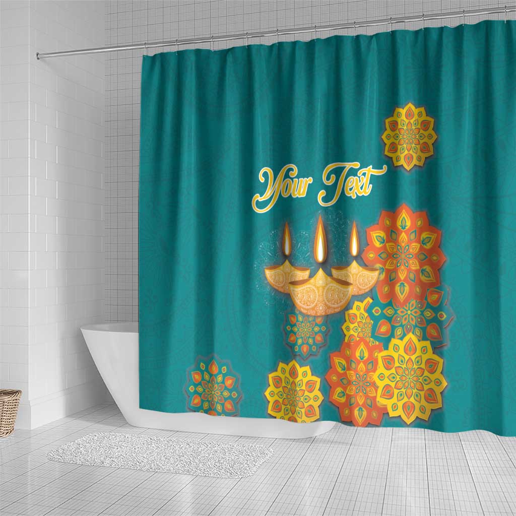 Personalized India Diwali Shower Curtain Festival Of Light With Diya
