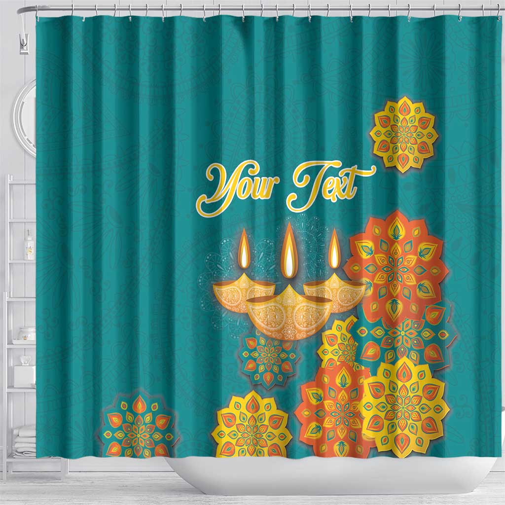 Personalized India Diwali Shower Curtain Festival Of Light With Diya