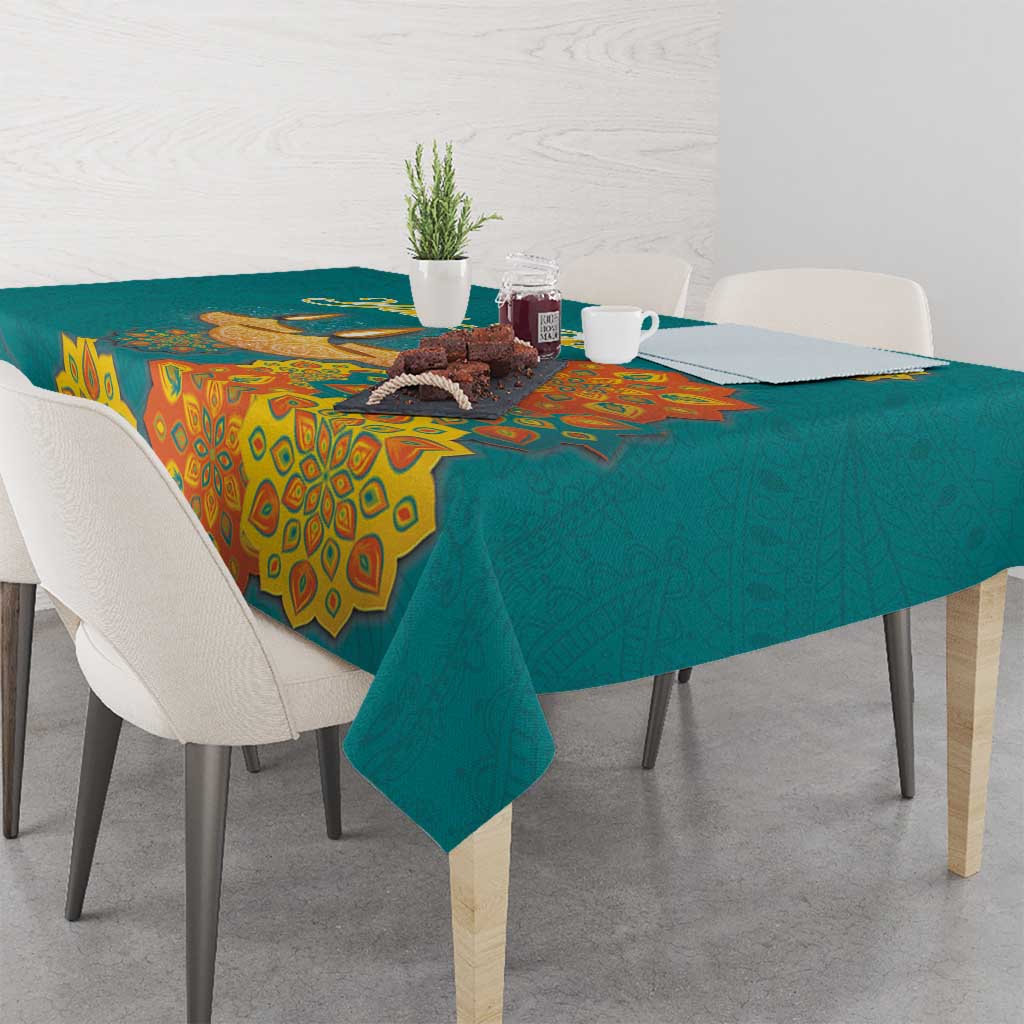 Personalized India Diwali Tablecloth Festival Of Light With Diya - Wonder Print Shop
