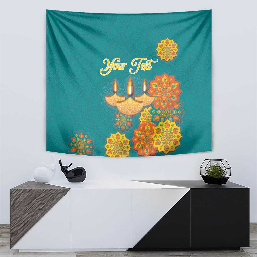 Personalized India Diwali Tapestry Festival Of Light With Diya - Wonder Print Shop