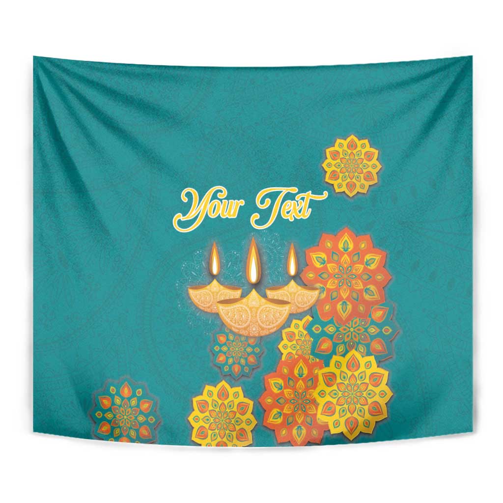 Personalized India Diwali Tapestry Festival Of Light With Diya - Wonder Print Shop
