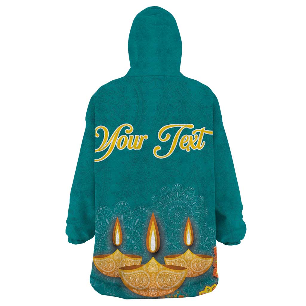 Personalized India Diwali Wearable Blanket Hoodie Festival Of Light With Diya - Wonder Print Shop