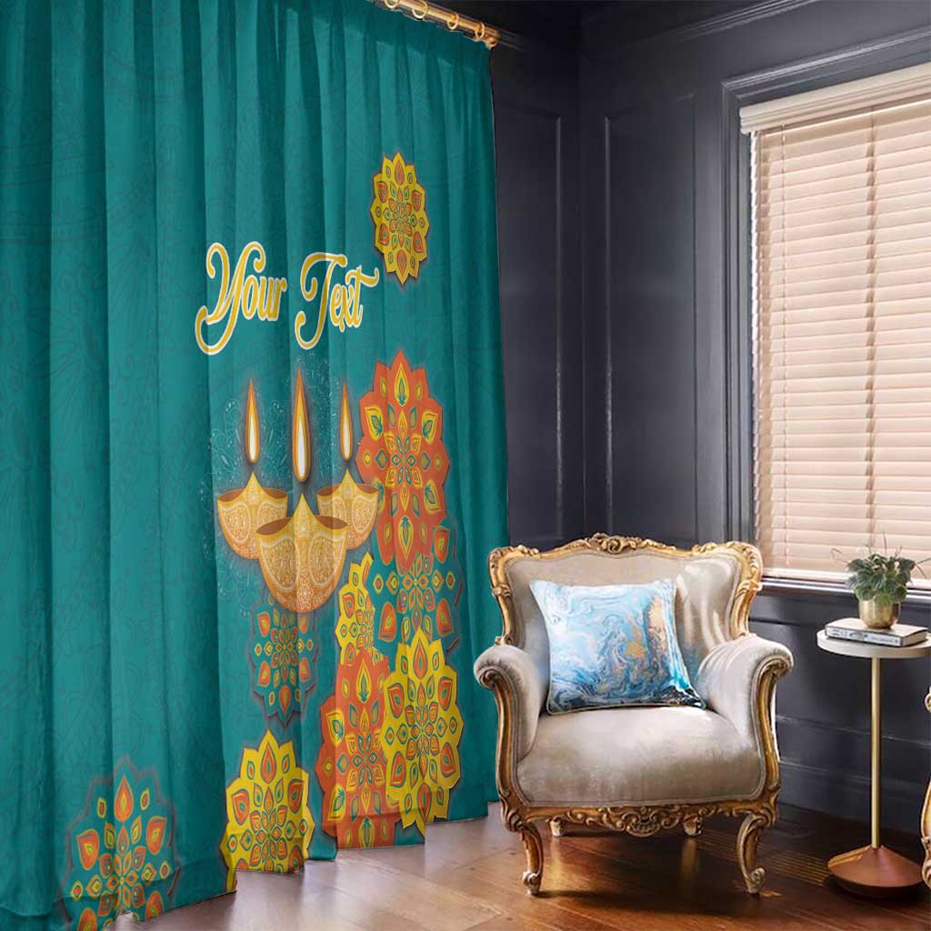 Personalized India Diwali Window Curtain Festival Of Light With Diya - Wonder Print Shop