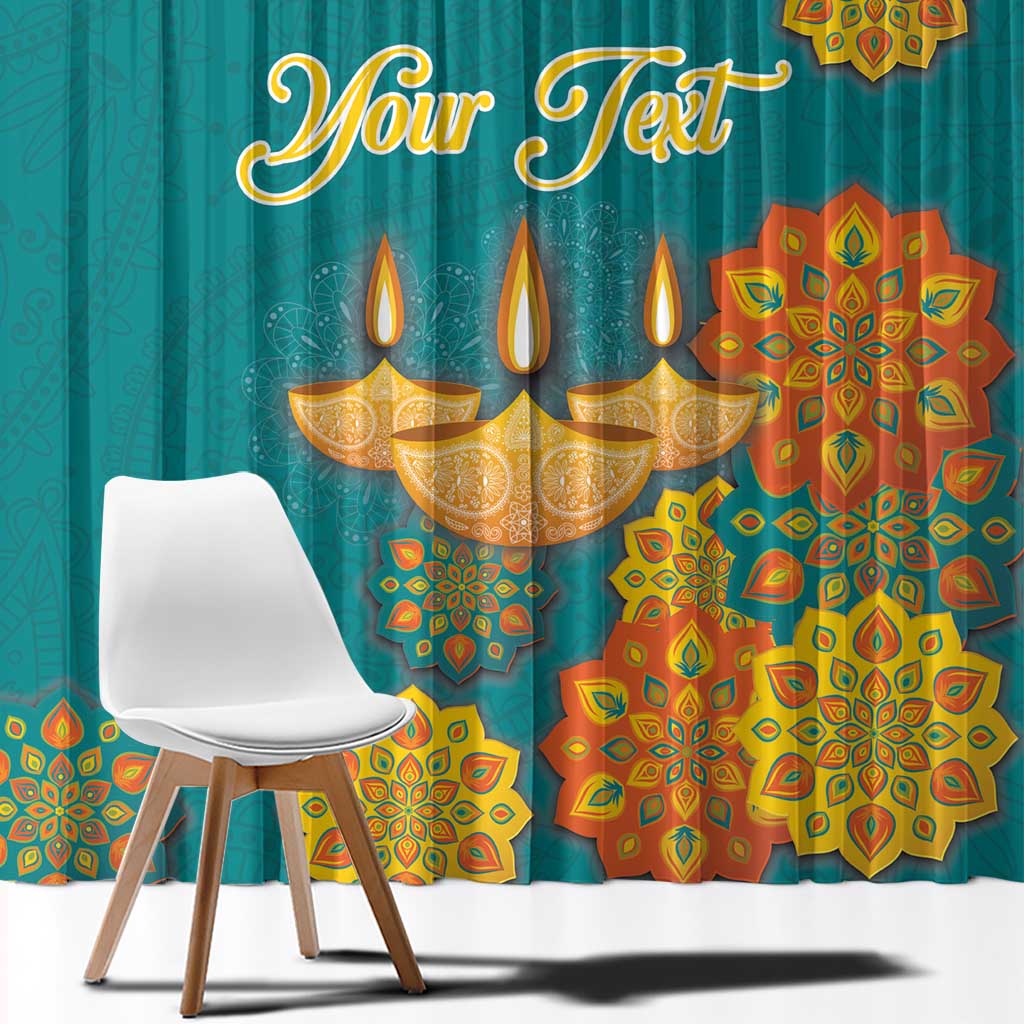 Personalized India Diwali Window Curtain Festival Of Light With Diya - Wonder Print Shop