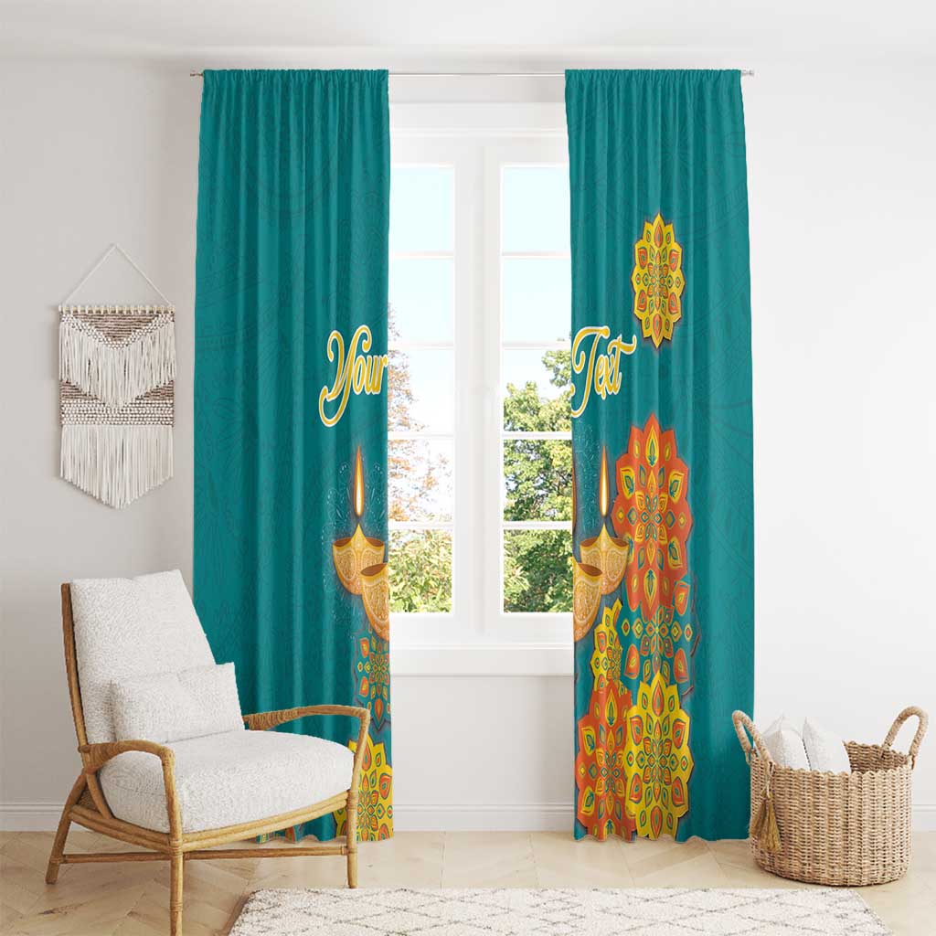 Personalized India Diwali Window Curtain Festival Of Light With Diya - Wonder Print Shop