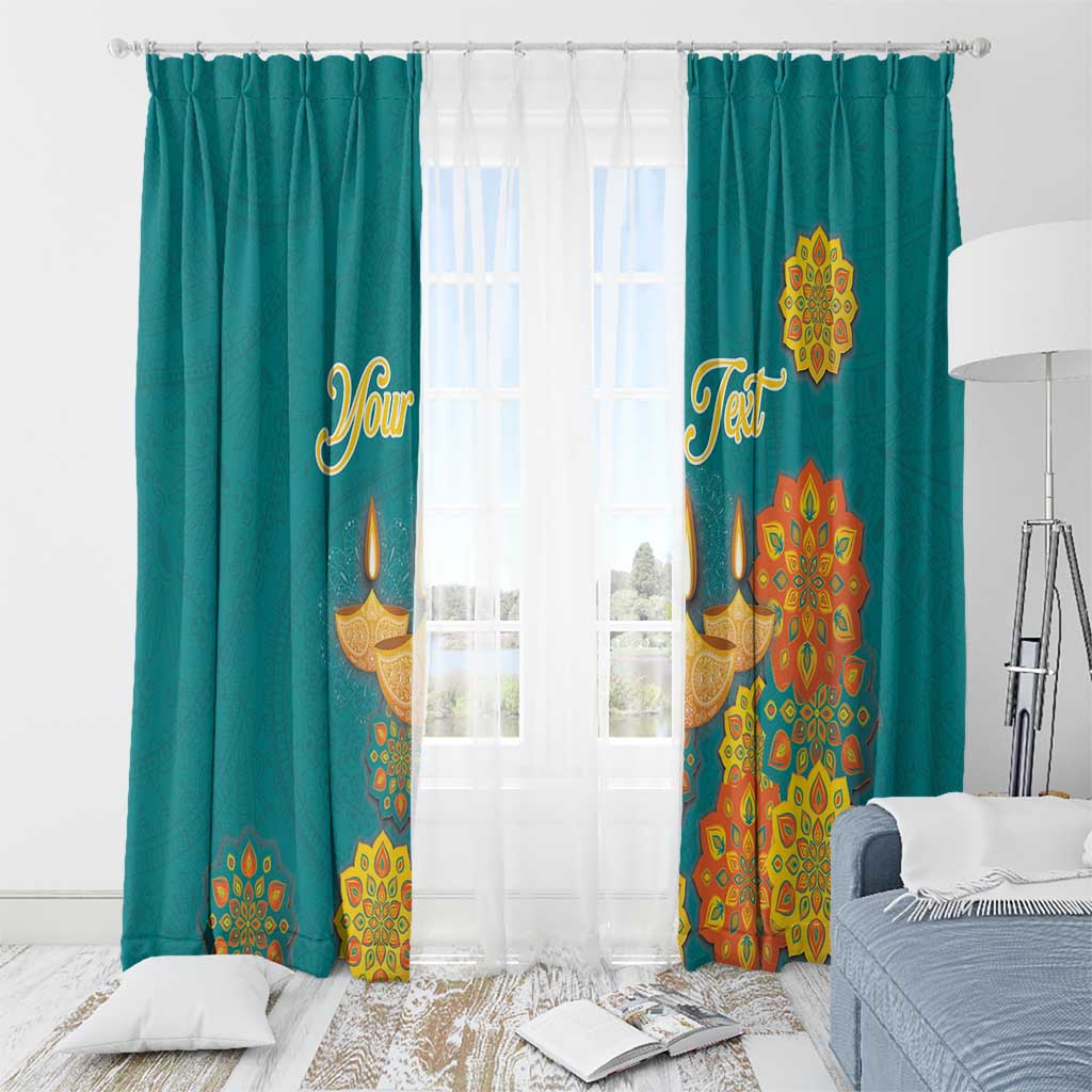 Personalized India Diwali Window Curtain Festival Of Light With Diya - Wonder Print Shop