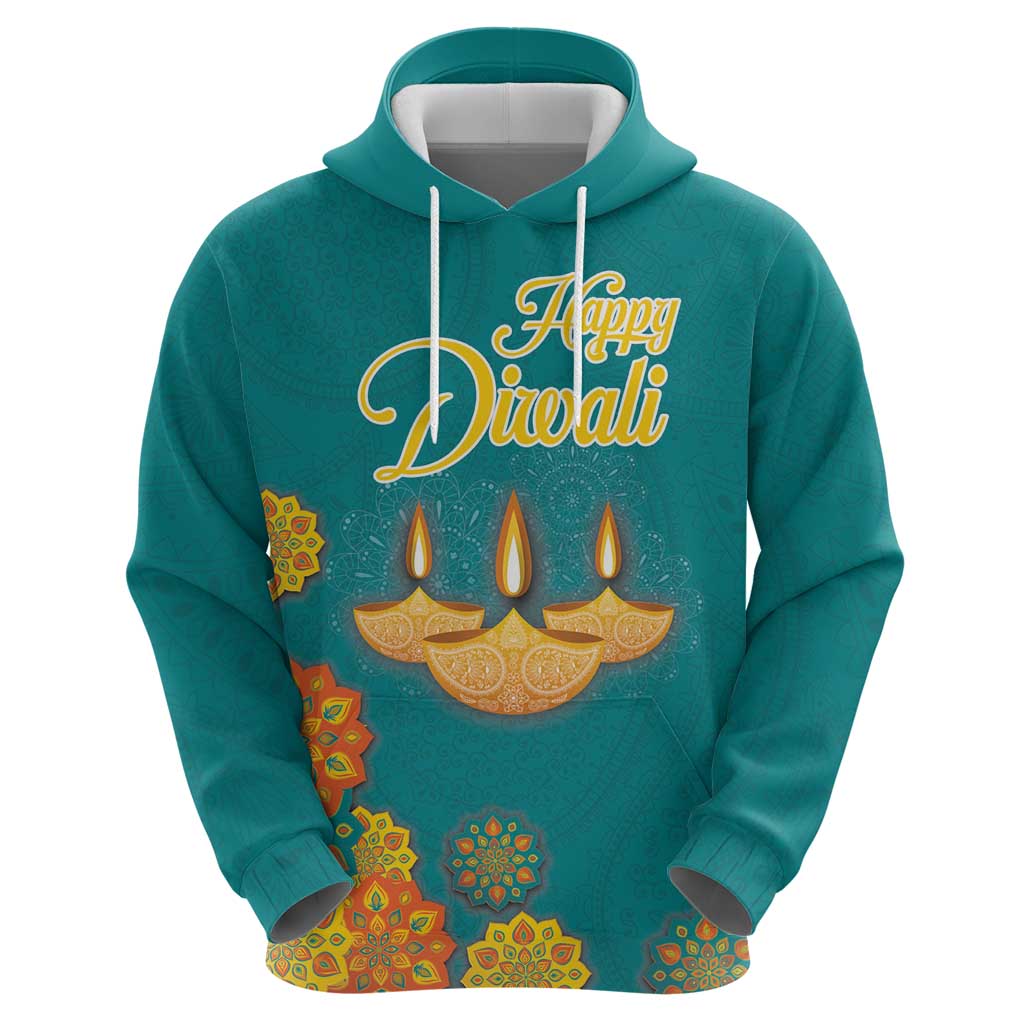 Personalized India Diwali Zip Hoodie Festival Of Light With Diya - Wonder Print Shop