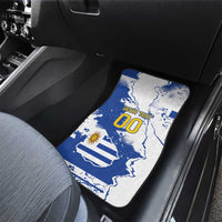 Custom Uruguay Independence Day Car Mats Sol de Mayo With Grunge Urban - Wonder Print Shop