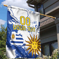 Custom Uruguay Independence Day Garden Flag Sol de Mayo With Grunge Urban - Wonder Print Shop