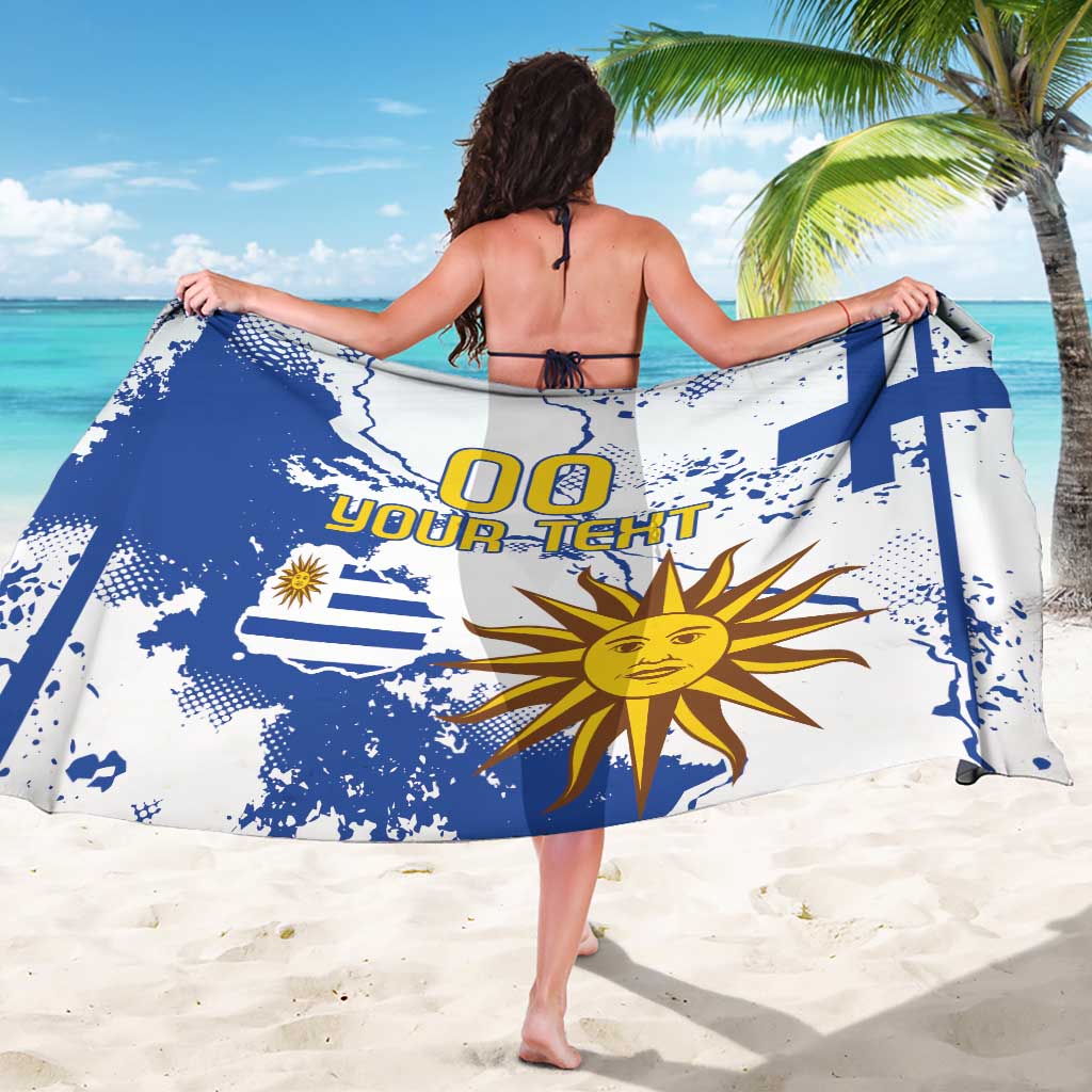 Custom Uruguay Independence Day Sarong Sol de Mayo With Grunge Urban - Wonder Print Shop