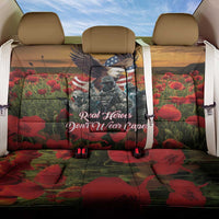 US Veterans Day American Army Back Car Seat Cover With Poppy Flowers - Wonder Print Shop