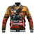 US Veterans Day American Army Baseball Jacket With Poppy Flowers - Wonder Print Shop
