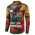 US Veterans Day American Army Button Sweatshirt With Poppy Flowers - Wonder Print Shop
