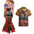 US Veterans Day American Army Couples Matching Mermaid Dress and Hawaiian Shirt With Poppy Flowers - Wonder Print Shop