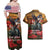 US Veterans Day American Army Couples Matching Off Shoulder Maxi Dress and Hawaiian Shirt With Poppy Flowers - Wonder Print Shop