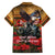 US Veterans Day American Army Family Matching Off The Shoulder Long Sleeve Dress and Hawaiian Shirt With Poppy Flowers - Wonder Print Shop