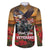 US Veterans Day American Army Family Matching Off The Shoulder Long Sleeve Dress and Hawaiian Shirt With Poppy Flowers - Wonder Print Shop