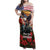 US Veterans Day American Army Family Matching Off Shoulder Maxi Dress and Hawaiian Shirt With Poppy Flowers - Wonder Print Shop