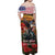 US Veterans Day American Army Family Matching Off Shoulder Maxi Dress and Hawaiian Shirt With Poppy Flowers - Wonder Print Shop