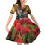 US Veterans Day American Army Family Matching Off Shoulder Short Dress and Hawaiian Shirt With Poppy Flowers - Wonder Print Shop