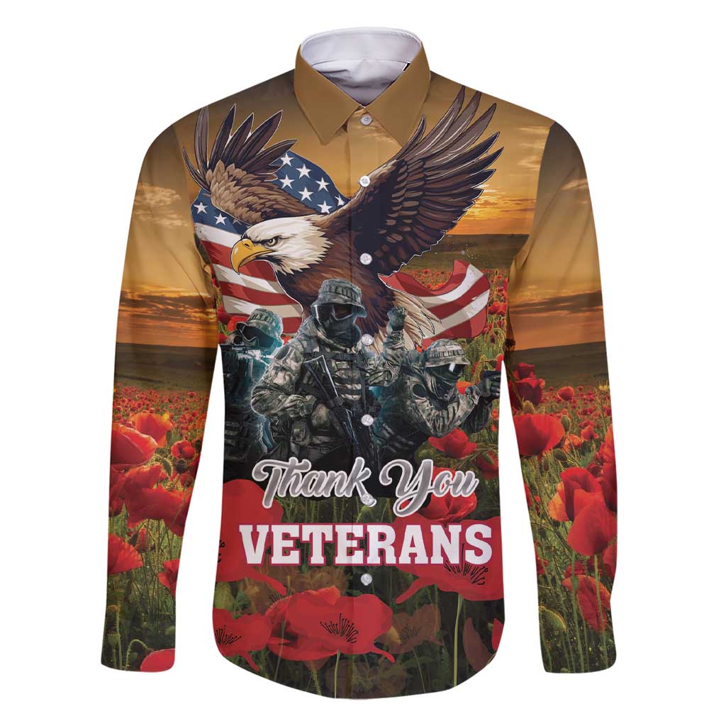 US Veterans Day American Army Family Matching Short Sleeve Bodycon Dress and Hawaiian Shirt With Poppy Flowers - Wonder Print Shop