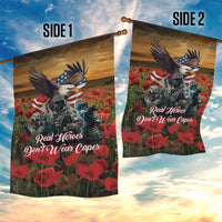 US Veterans Day American Army Garden Flag With Poppy Flowers - Wonder Print Shop