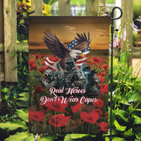 US Veterans Day American Army Garden Flag With Poppy Flowers - Wonder Print Shop