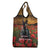 US Veterans Day American Army Grocery Bag With Poppy Flowers