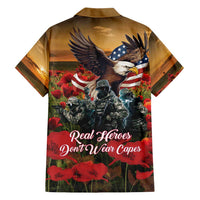 US Veterans Day American Army Hawaiian Shirt With Poppy Flowers - Wonder Print Shop