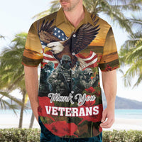 US Veterans Day American Army Hawaiian Shirt With Poppy Flowers - Wonder Print Shop