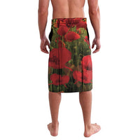 US Veterans Day American Army Lavalava With Poppy Flowers - Wonder Print Shop
