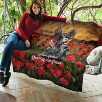 US Veterans Day American Army Quilt With Poppy Flowers - Wonder Print Shop