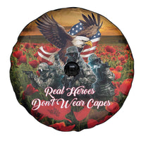 US Veterans Day American Army Spare Tire Cover With Poppy Flowers - Wonder Print Shop
