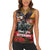 US Veterans Day American Army Women Sleeveless Polo Shirt With Poppy Flowers - Wonder Print Shop