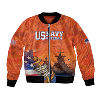 Custom US Navy Veteran Bomber Jacket With Camouflage Pattern - Wonder Print Shop