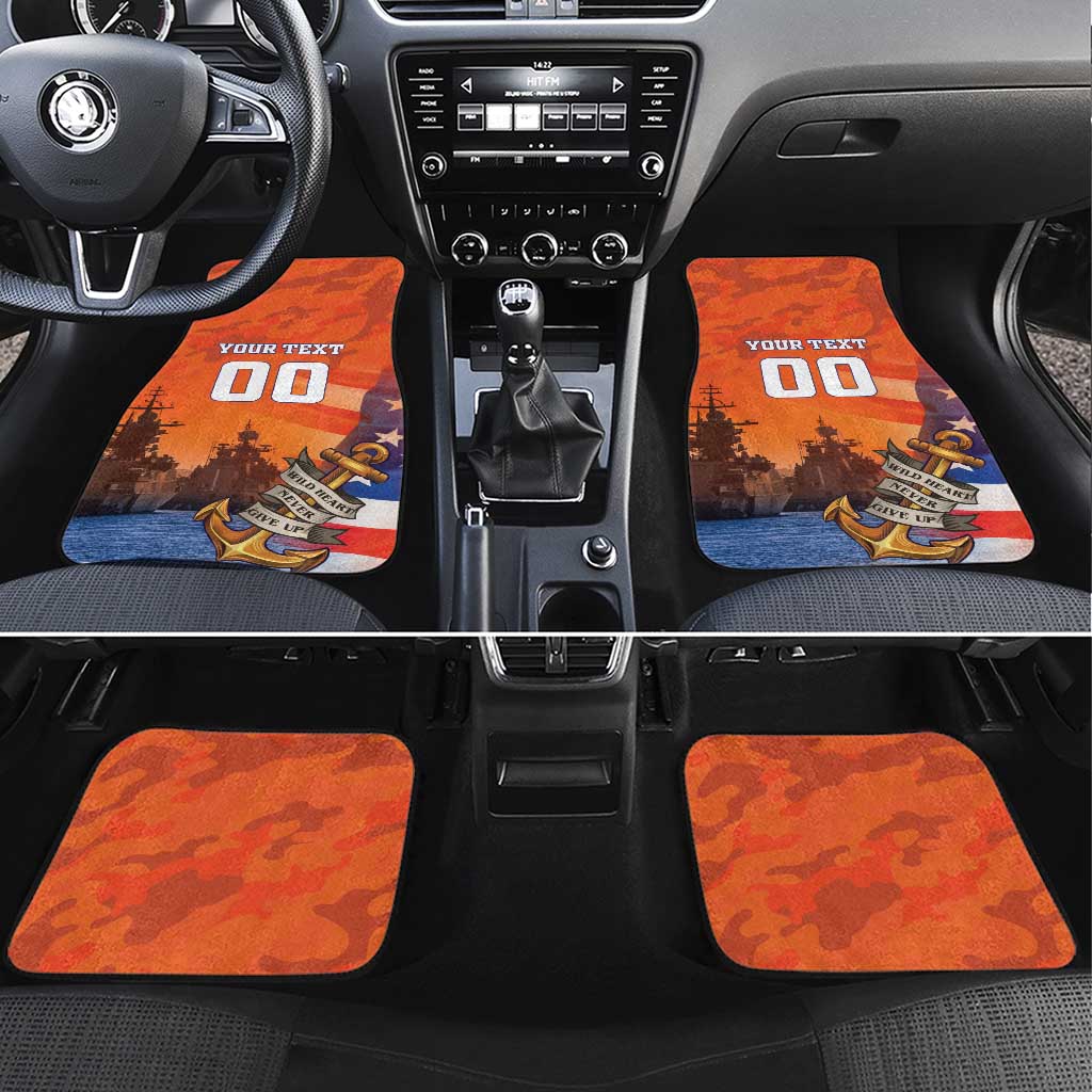 Custom US Navy Veteran Car Mats With Camouflage Pattern - Wonder Print Shop