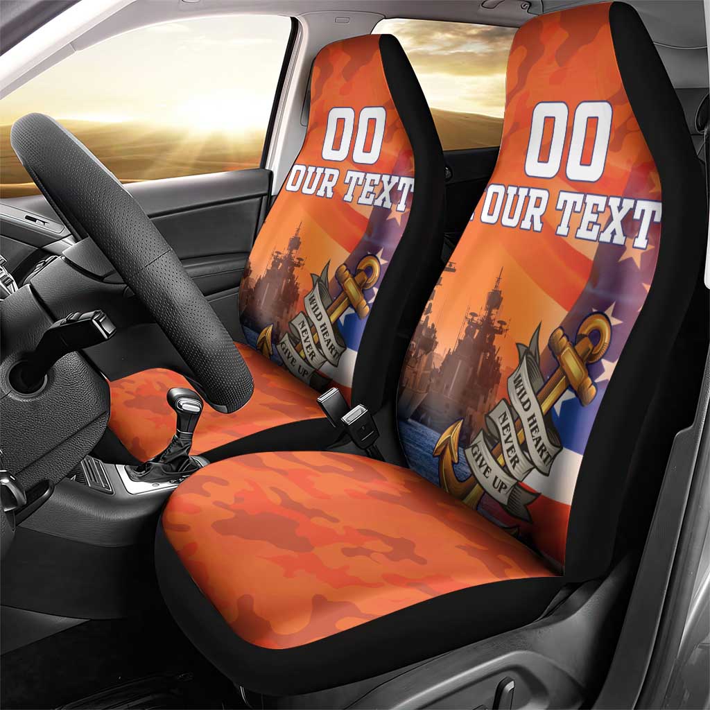 Custom US Navy Veteran Car Seat Cover With Camouflage Pattern - Wonder Print Shop