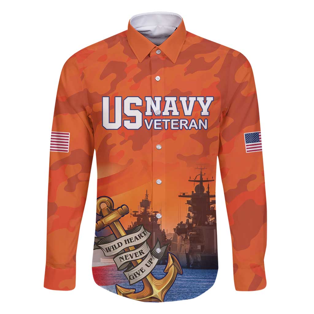 Custom US Navy Veteran Family Matching Mermaid Dress and Hawaiian Shirt With Camouflage Pattern - Wonder Print Shop