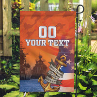 Custom US Navy Veteran Garden Flag With Camouflage Pattern - Wonder Print Shop