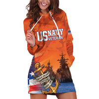 Custom US Navy Veteran Hoodie Dress With Camouflage Pattern - Wonder Print Shop