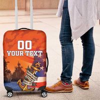 Custom US Navy Veteran Luggage Cover With Camouflage Pattern - Wonder Print Shop
