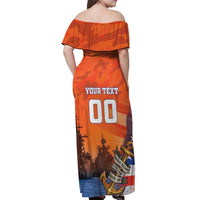 Custom US Navy Veteran Off Shoulder Maxi Dress With Camouflage Pattern - Wonder Print Shop