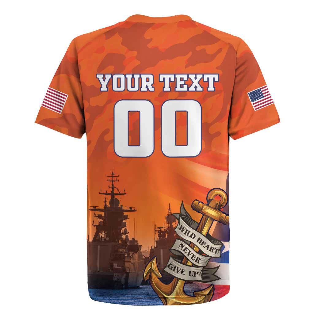 Custom US Navy Veteran Rugby Jersey With Camouflage Pattern - Wonder Print Shop