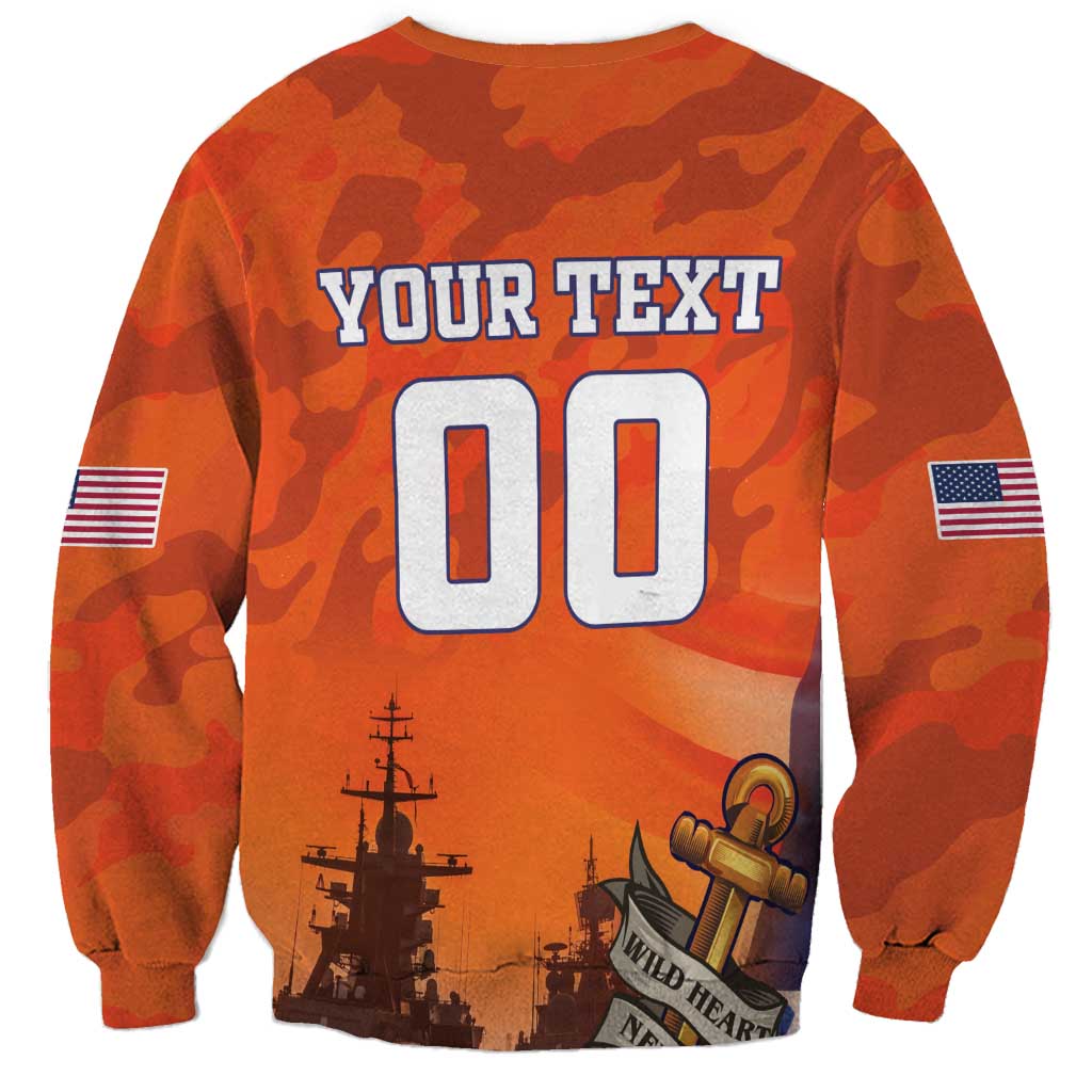 Custom US Navy Veteran Sweatshirt With Camouflage Pattern - Wonder Print Shop