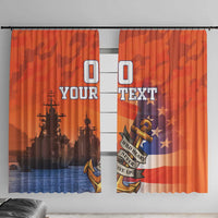 Custom US Navy Veteran Window Curtain With Camouflage Pattern - Wonder Print Shop
