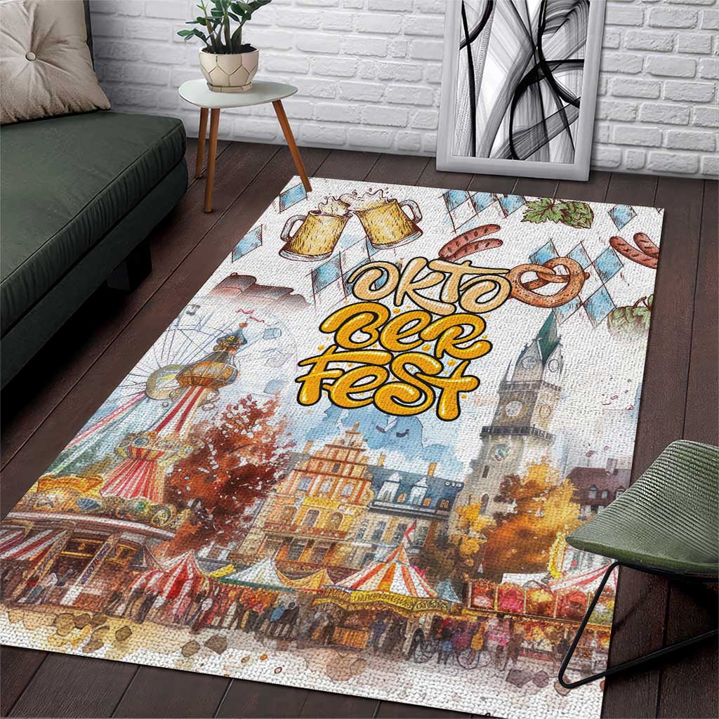 German Oktoberfest Beer Area Rug Heritage Beer Riesenrad Joy - Wonder Print Shop