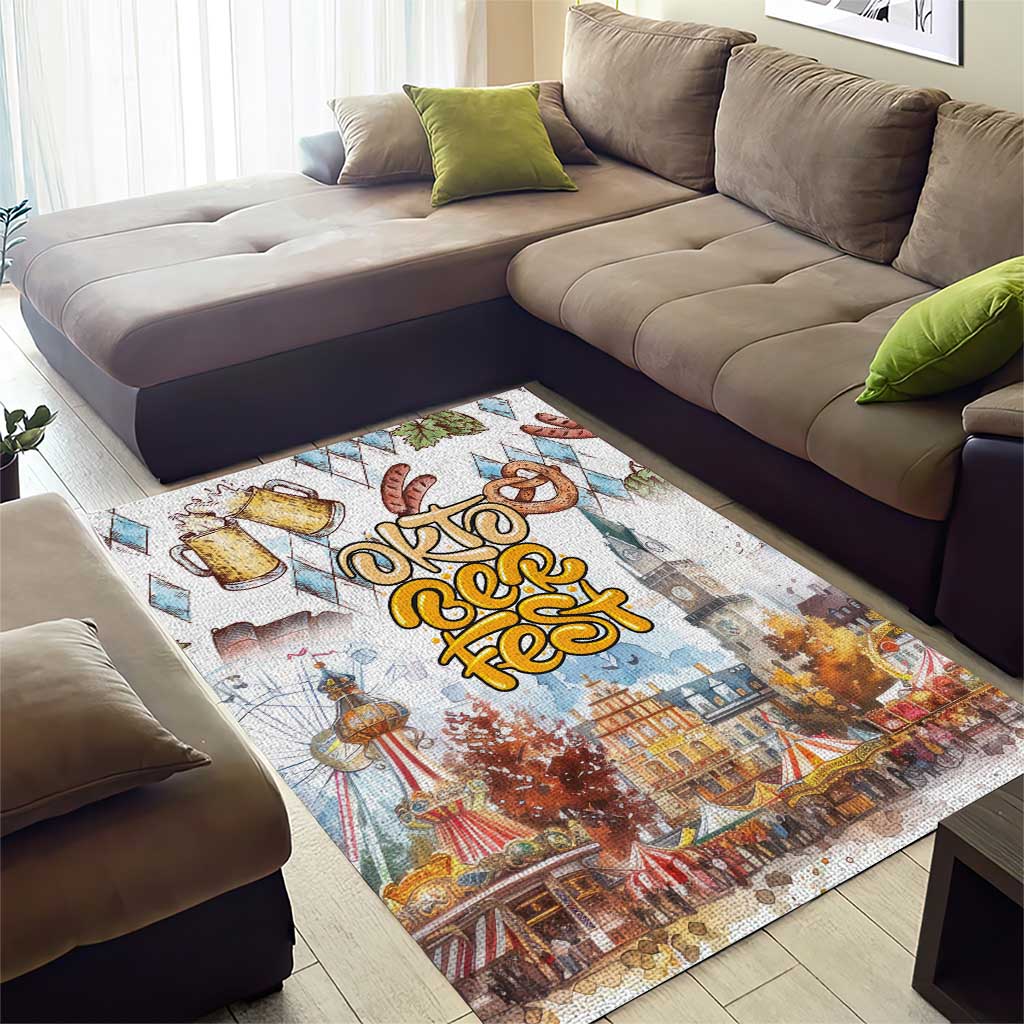 German Oktoberfest Beer Area Rug Heritage Beer Riesenrad Joy - Wonder Print Shop