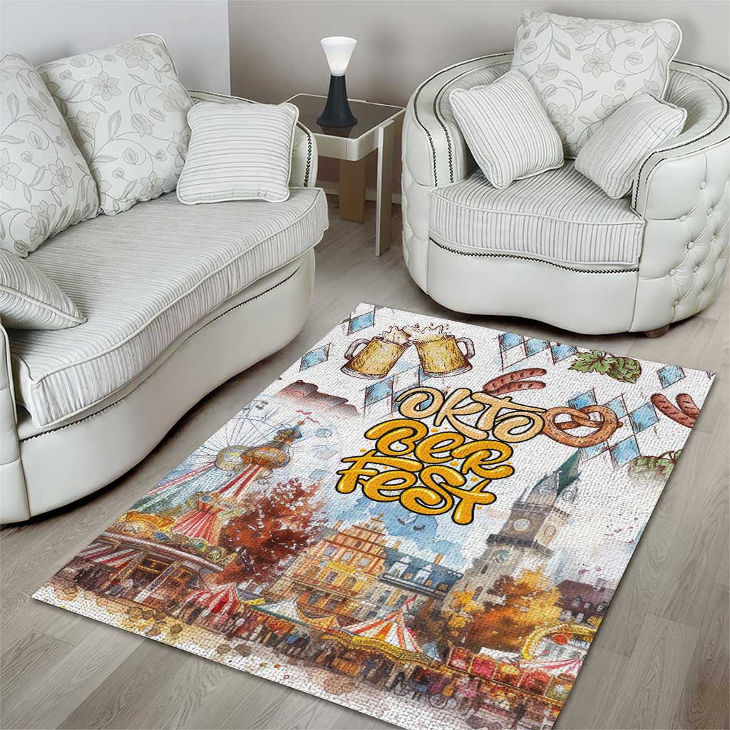 German Oktoberfest Beer Area Rug Heritage Beer Riesenrad Joy - Wonder Print Shop