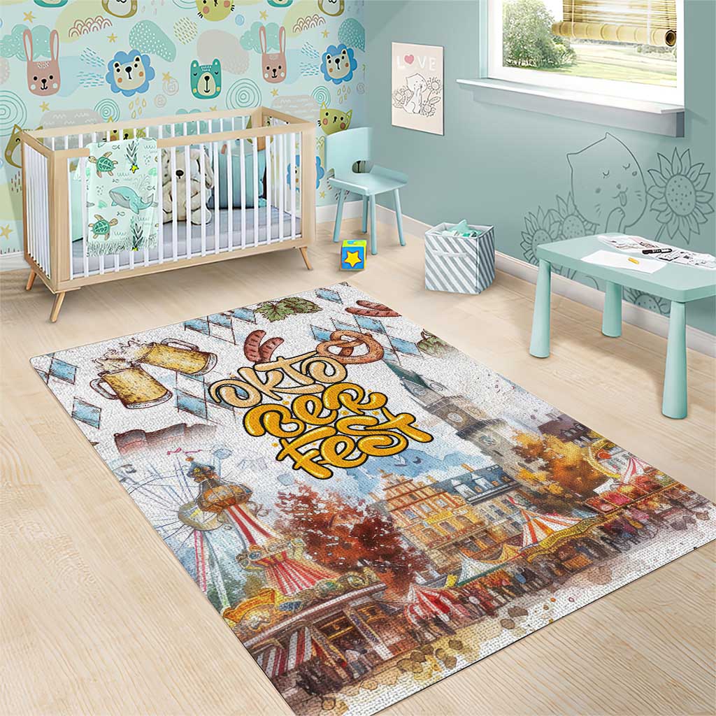 German Oktoberfest Beer Area Rug Heritage Beer Riesenrad Joy - Wonder Print Shop