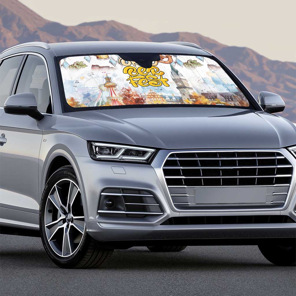 German Oktoberfest Beer Auto Sun Shade Heritage Beer Riesenrad Joy - Wonder Print Shop